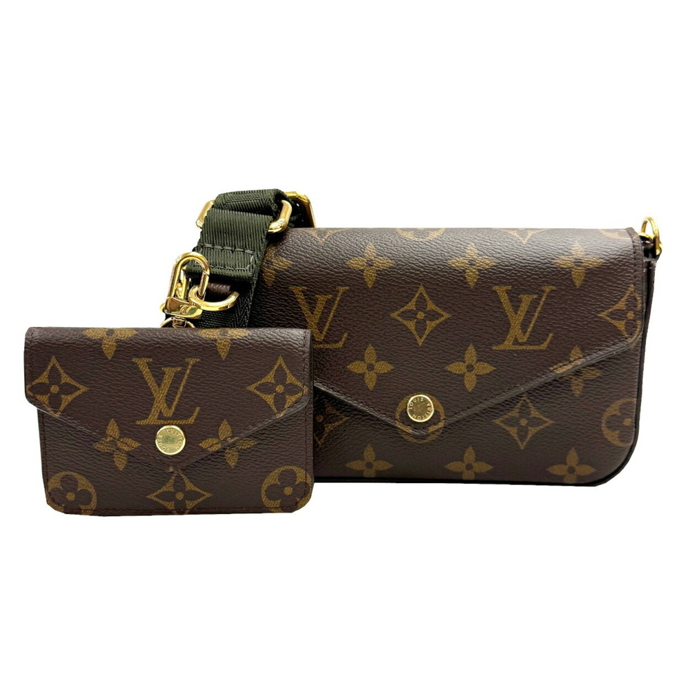 LOUIS VUITTON Authentic Brown Monogram Pochette Shoulder Bag